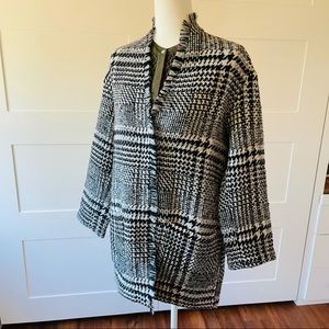Lucky Brand Knitted Houndstooth Jacket